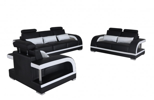 3+2+1 Suite Leather Sofa Couch Couches Sofas Living Landscape Luxury