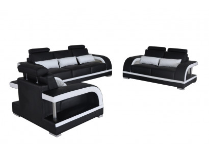 3+2+1 Suite Leather Sofa Couch Couches Sofas Living Landscape Luxury