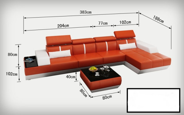 Leather sofa L-shape couch living landscape corner sofa set design modern sofa USB EU