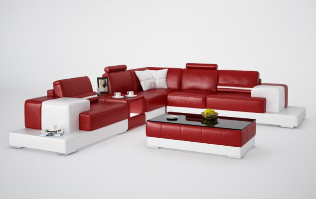Leather sofa couch living landscape corner sofa corner suite design modern sofa with USB new