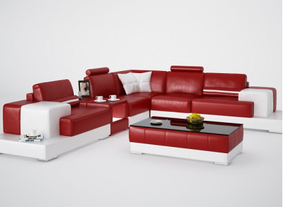 Leather sofa couch living landscape corner sofa corner suite design modern sofa with USB new