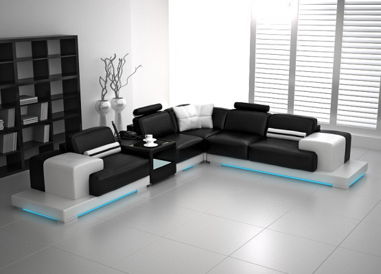 Leather sofa couch living landscape corner sofa corner suite design modern sofa with USB new
