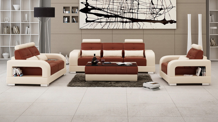 Leather sofa couch suite 3+2+1 seater set design modern sofa with USB