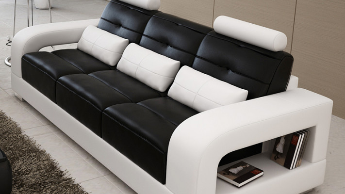 Leather sofa couch suite 3+2+1 seater set design modern sofa with USB