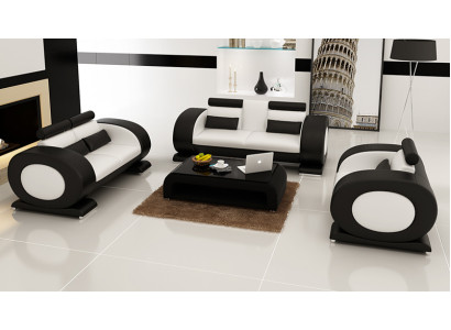 Leather Sofa Modern Couch Living Landscape 3+2+1 Seater Set Design Sofa with USB