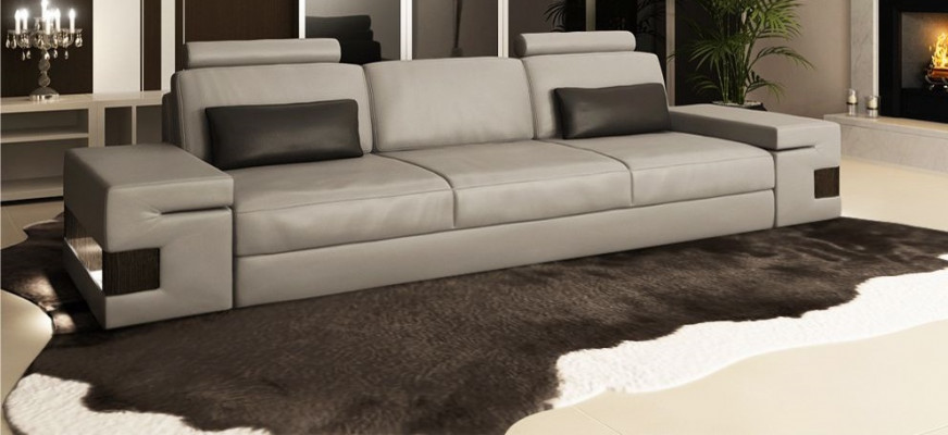 Big Sofa Couch Textile 3-Seater Sofa Couch Upholstery Seat Three-Seater Luxury New