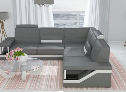 Leather sofa corner couch sofa couch poster corner suite sofas fabric leather suite new
