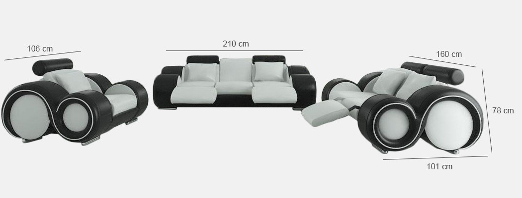 Patented Design Sofa Set Complete Living Room Couch Sofa Set BERLIN Set