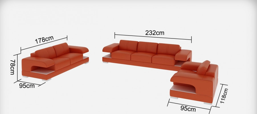 Leather sofa couch living landscape 3+2+1 sofa set new design modern