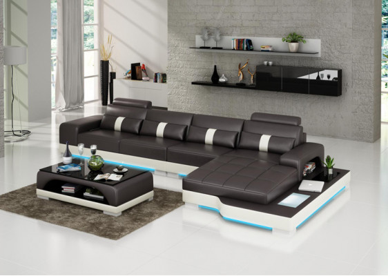 Discover comfort and style with our modern cushioned L-shaped sectional sofa.