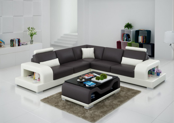 Modern L-shaped sofa quality sofa with high-quality upholstery for corner placements.