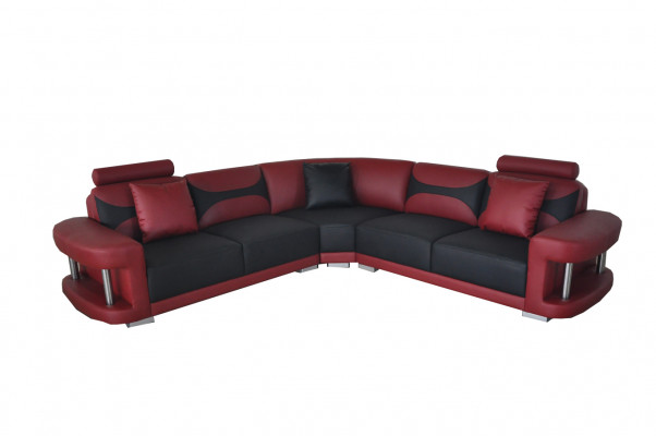 Leather Modern XXL Couch Living Landscape Leather Sofa Sofa Set Sofa L-Shaped with USB