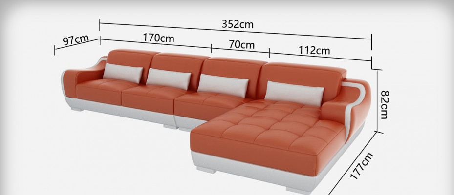 Discover our charming new L-shaped corner sofa for a stylish living ambiance.