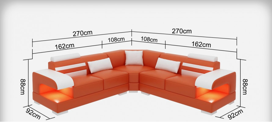 Leather Soft Couch Living Landscape Corner Sofa Corner Suite Design Modern Sofa USB