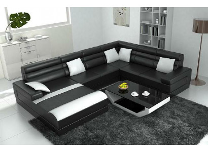Corner sofa with USB living landscape XXL big couch upholstery set corner couches U-shaped