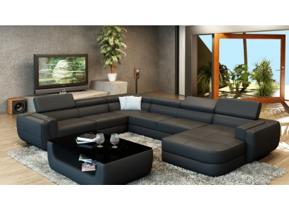 Designer sofa seat cushion corner leather sofa living landscape sofa with USB cushion new