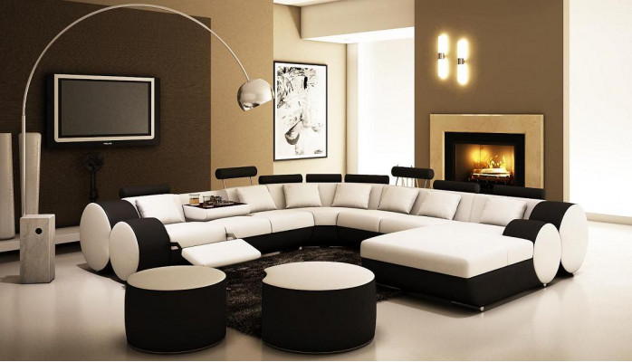 Designer leather sofa with USB XXL living area sofa upholstered corner corner sofa new sofas