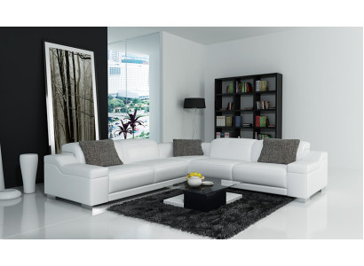Leather sofa, sofa, couch, living landscape, corner sofa, modern corner suite, design.