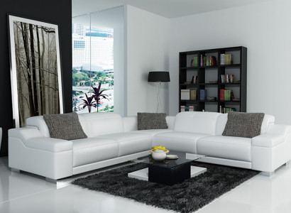 Leather sofa, sofa, couch, living landscape, corner sofa, modern corner suite, design.
