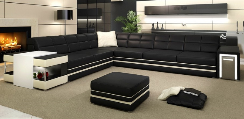 Designer sofa corner sofa couch leather sofa upholstery seat corner set +light new PH3026