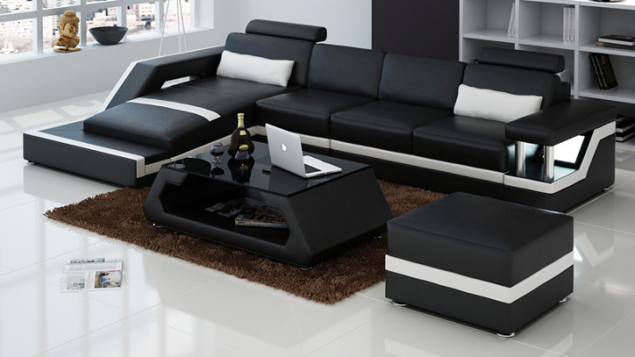 Leather Sofa Couch Living Landscape Modern Corner Decor Corner Sofa Design Suite