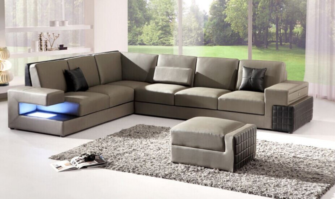Modern corner sofa couch upholstered seating leather design sofa set living landscape