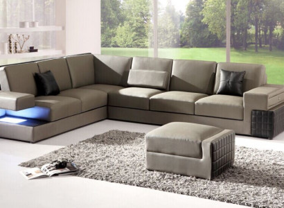 Modern corner sofa couch upholstered seating leather design sofa set living landscape
