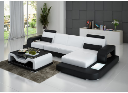 Leather sofa couch living area corner sofa corner set design modern sofa G8007C