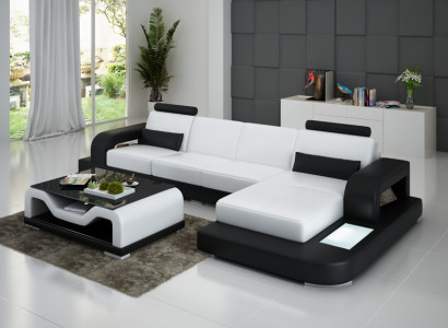 Leather sofa couch living area corner sofa corner set design modern sofa G8007C