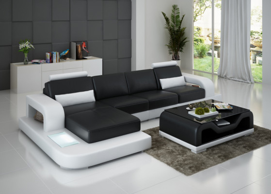 Leather sofa couch living area corner sofa corner set design modern sofa G8007C
