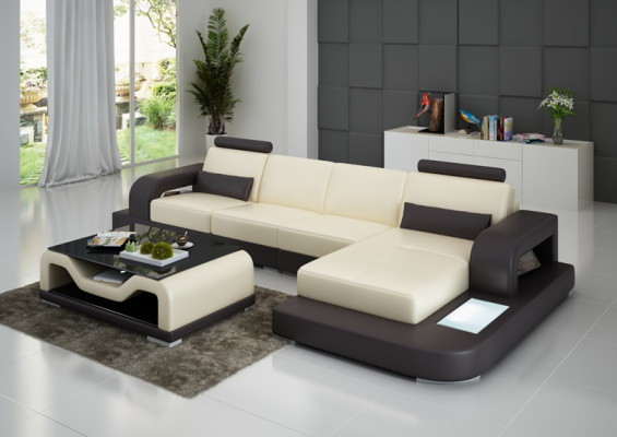 Leather sofa couch living area corner sofa corner set design modern sofa G8007C