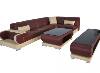 Stylish and comfortable Our designer L-shaped leather corner sofa