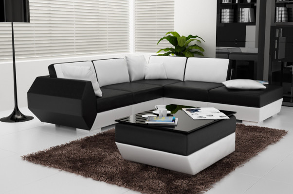Elegant leather corner sofa, multifunctional and stylish for your home.