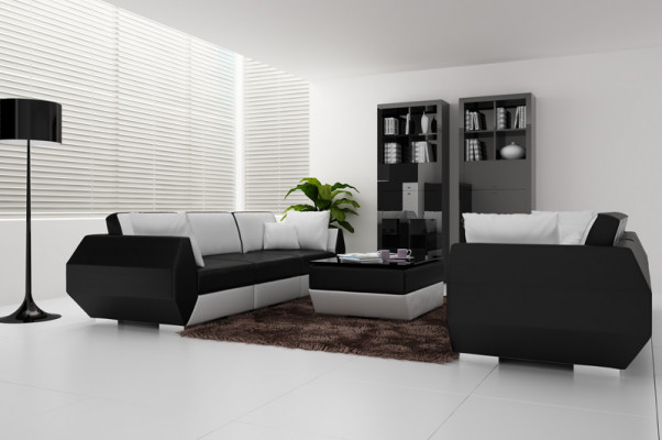 Leather Sofa Couch Sofa Set 3+3 Seater Suite Design Modern Sofa Set USB New