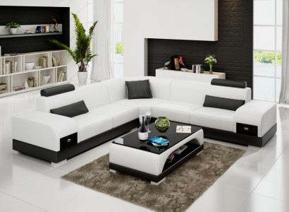 Leather sofa couch living landscape corner sofa corner set design modern sofa USB new