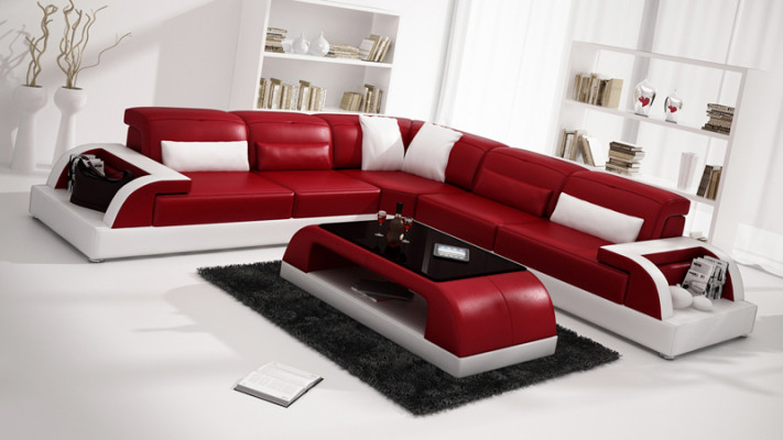 Leather sofa couch living landscape corner sofa corner set design modern sofa USB white