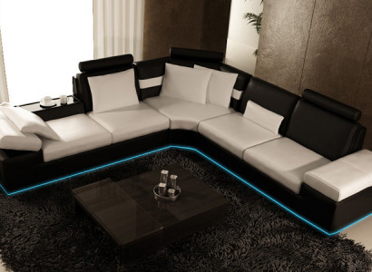 Living room sofa leather sofa seating set modern multifunction couch USB
