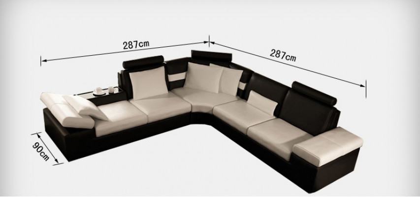 Living room sofa leather sofa seating set modern multifunction couch USB