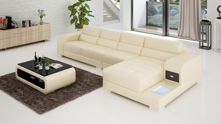 Stylish design: The black L-shaped sofa for sophistication and comfort