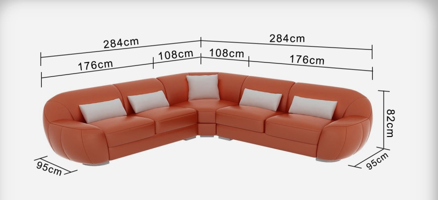 Leather sofa couch living landscape sectional sofa corner suite modern sofa USB custom-made