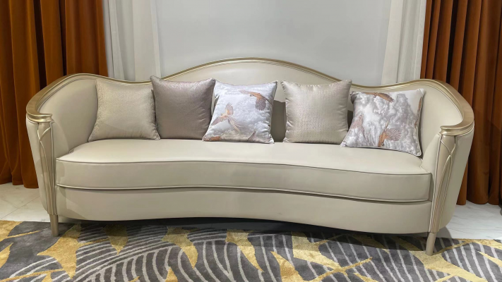 Luxury Sofa Furniture Living Room Sofas 3-Seater Couch Solid Wood Italian Style New