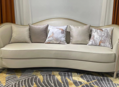 Luxury Sofa Furniture Living Room Sofas 3-Seater Couch Solid Wood Italian Style New