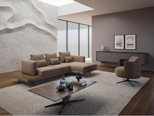 Living room set sofa suite sofa couch L-shape armchair wood coffee table