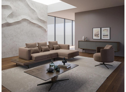 Living room set sofa suite sofa couch L-shape armchair wood coffee table