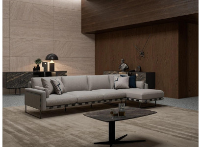 Living room upholstery textile upholstered sofa L-shape furnishing luxury designer furniture