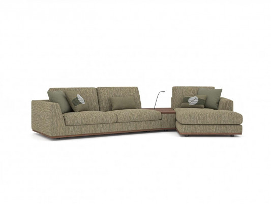 Living Room Set 2-Piece Complete Corner Sofa L-Shaped Relax Furniture Chair Modern Textile