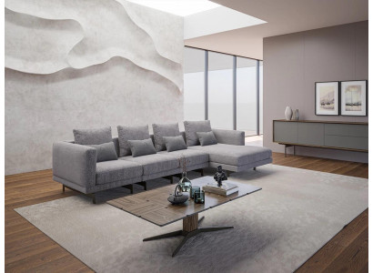 Luxury L-Shaped Corner Sofa Living Room Designer Corner Set New Complete Coffee Table