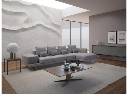 L-shaped corner sofa gray living room designer upholstered furniture corner furniture new
