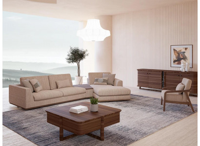 Designer Beige Sofas L-Shape Upholstered Furniture Corner Sofa New Luxury Armchair Living Room