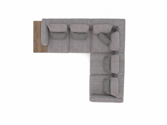 Sofa couch L-shape designer gray sectional sofa textile luxury living room furnishing